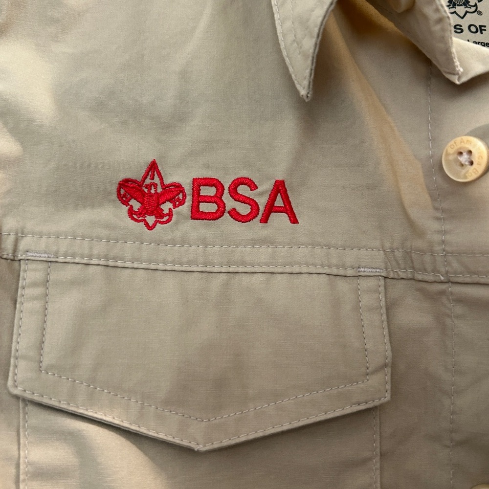 BSA Khaki Shirt with Red Embroidery